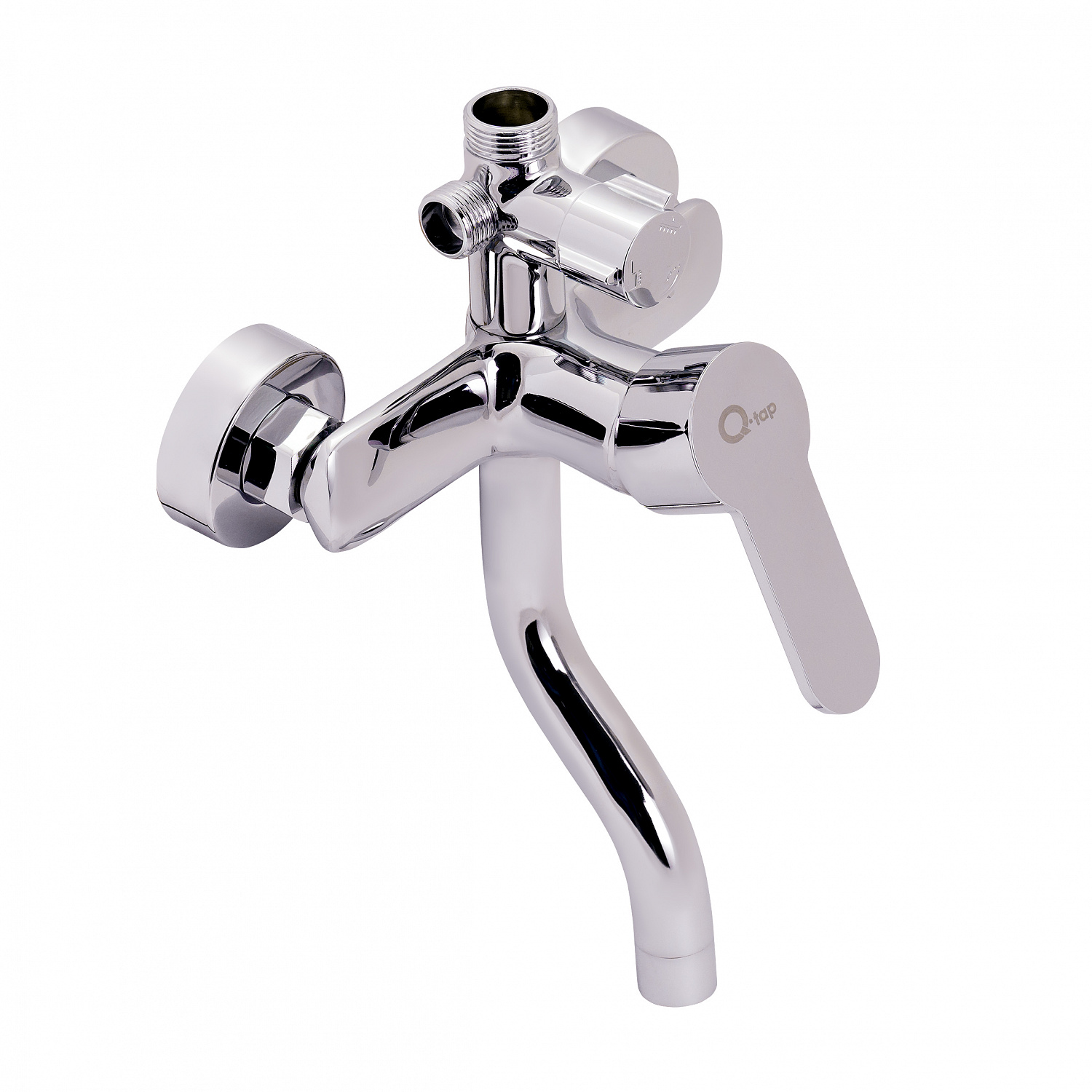 Душова система універсальна Qtap Plava на три споживача (з виливом) з полицею QT1005CRM Chrome