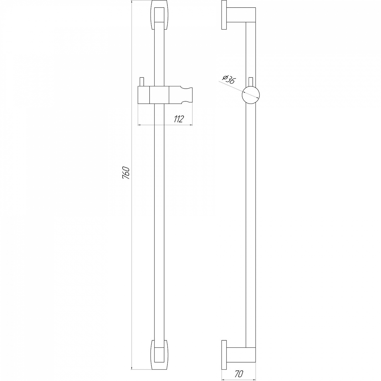 Душова стійка TOPAZ ODISS TO-18107-00