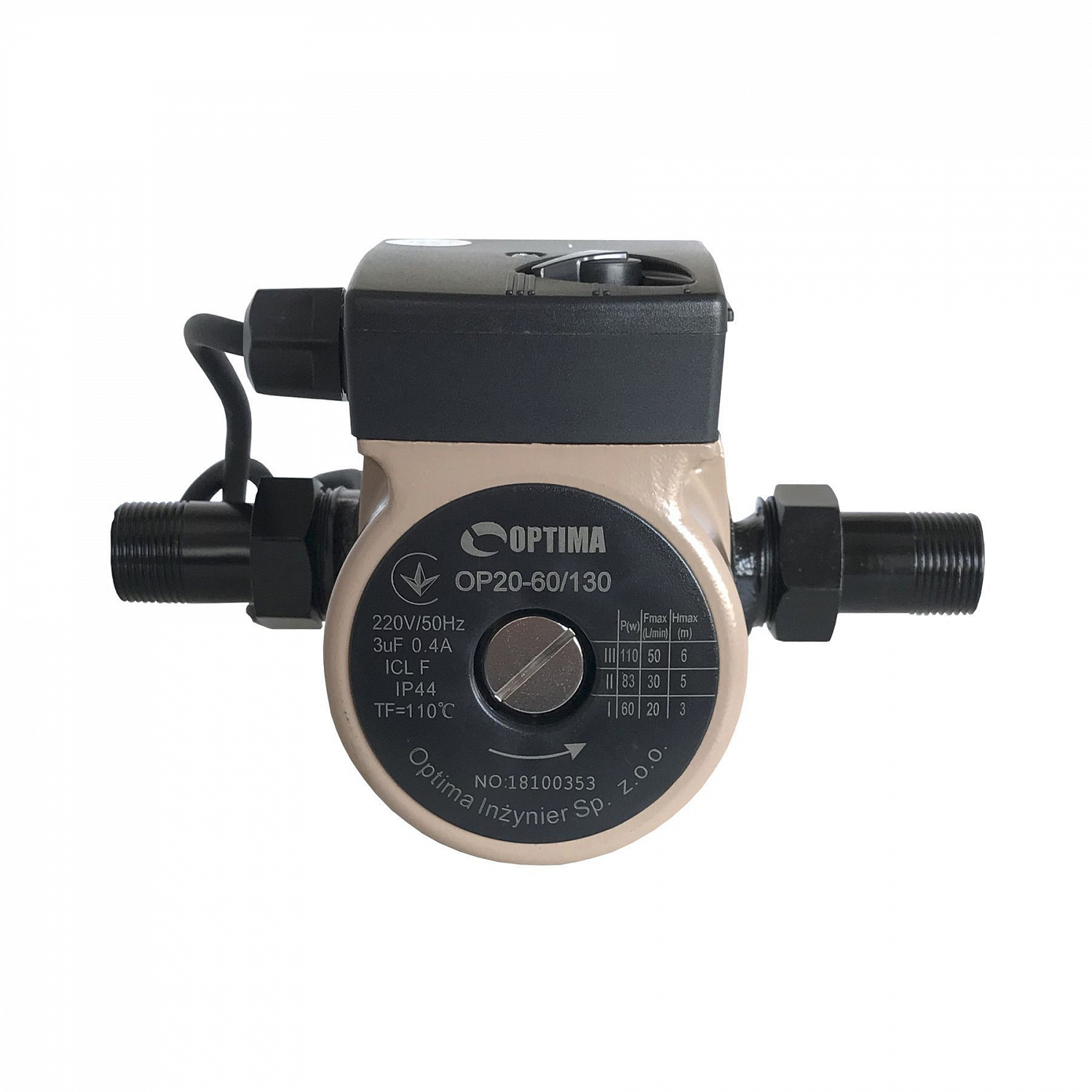 Насос циркуляційний Optima OP20-60 130мм + гайки, + кабель з вилкою в інтернет-магазині Yago