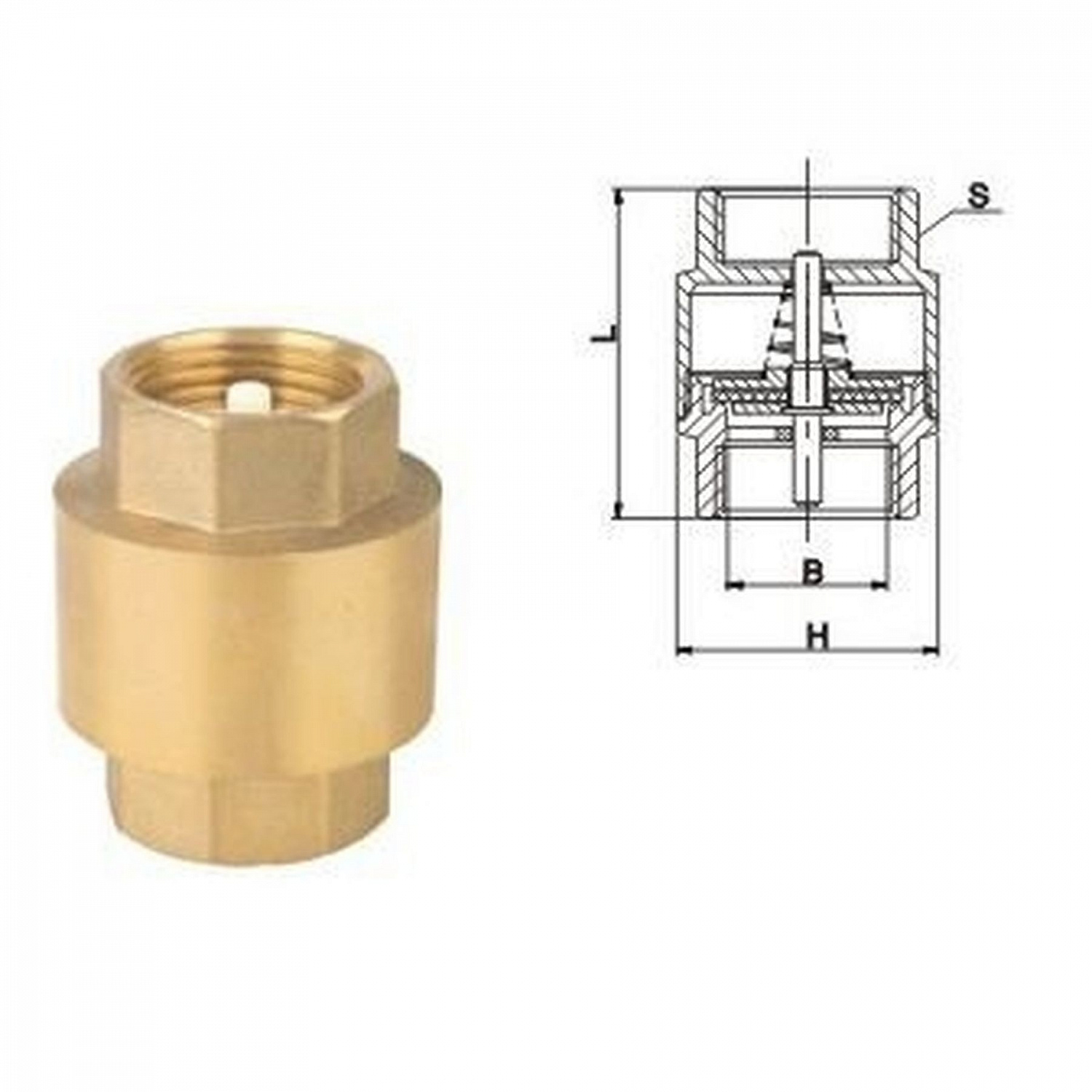 Клапан зворотного ходу води SOLOMON 1/2″ 6021-6020 пласт. шток в інтернет-магазині Yago