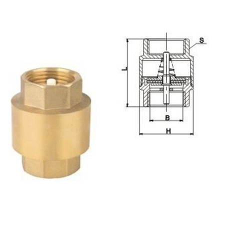 Клапан зворотного ходу води SOLOMON 1/2″ 6021-6020 пласт. шток в інтернет-магазині Yago