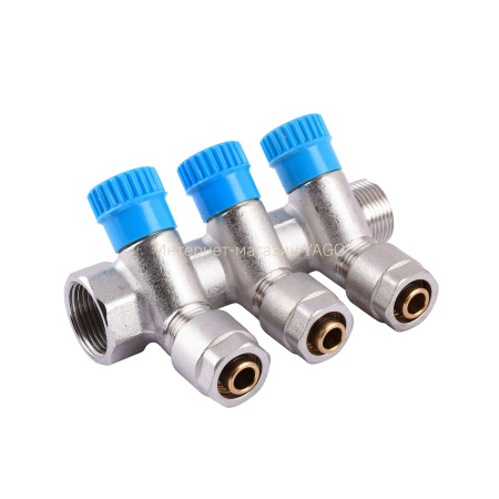 Колектор CRISTAL 3/4Gх1/2*16 - 3-ої (під 35 *) з перекриттям (NM-1016)