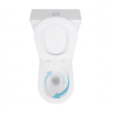 Унітаз-компакт Qtap Scorpio безободковий Ultra Quiet з сидінням Soft-close QT14222125AUQW