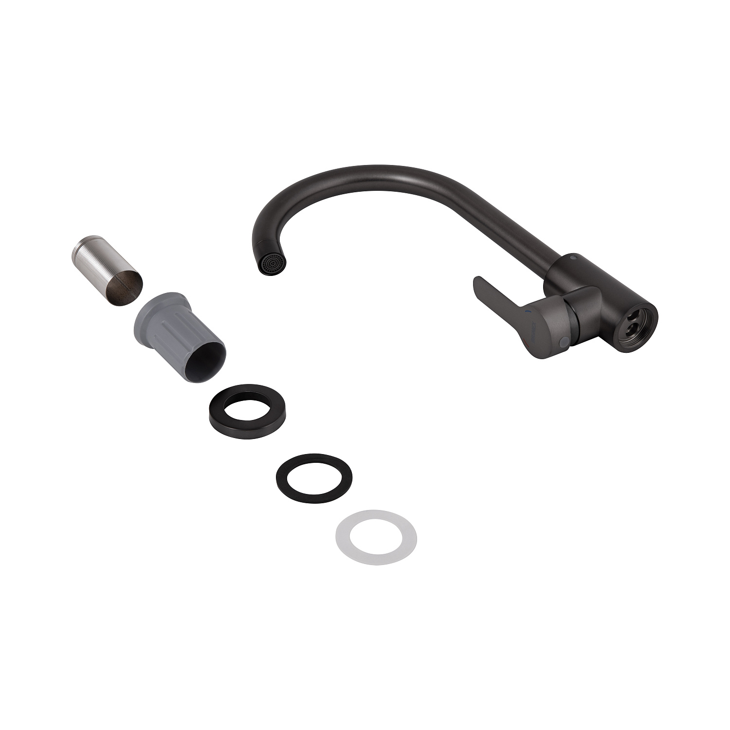 Змішувач для кухні U-образний Brinex Pure 015F U-образний  Graphite BRIPUR015FGRP