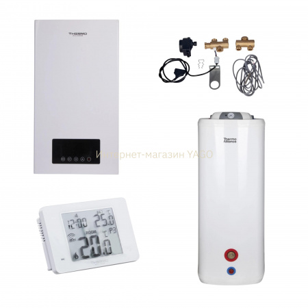 Комплексне рішення Thermo Alliance для котельні: електричний котел 8 кВт + комплект підключення бойлера + комбінований підлоговий водонагрівач 100 л в інтернет-магазині Yago
