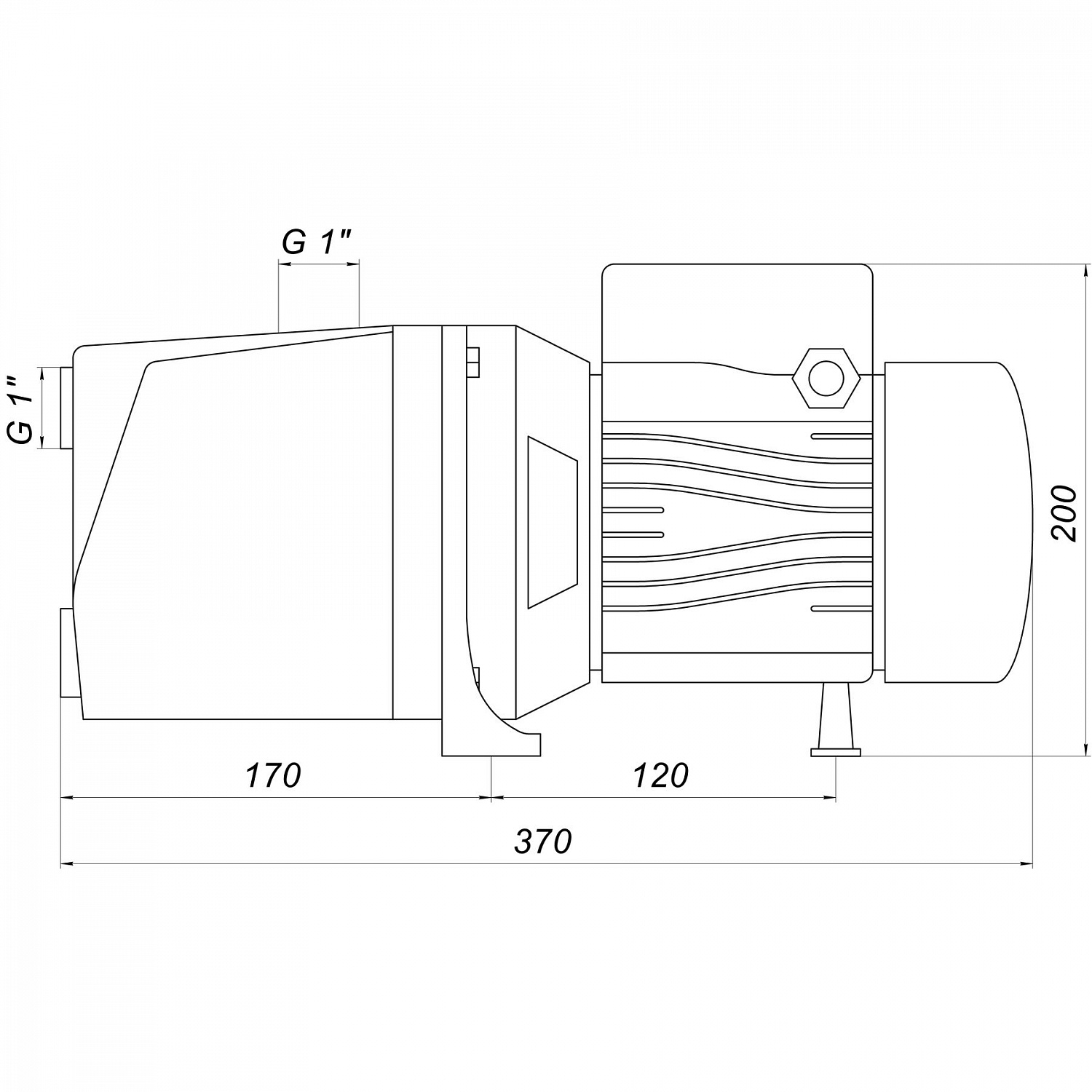 Насос відцентровий Optima JET 80A 0,8кВт чавун короткий в інтернет-магазині Yago