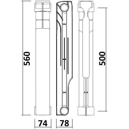 Радіатор біметалевий секційний ENERGO BITIGHT 500/80 (кратно 10) в інтернет-магазині Yago