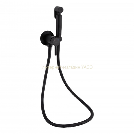 Набор для гігієнічного душу Qtap Inspai-Varius округлий QTINSVARBСRV00440001 Black Matt