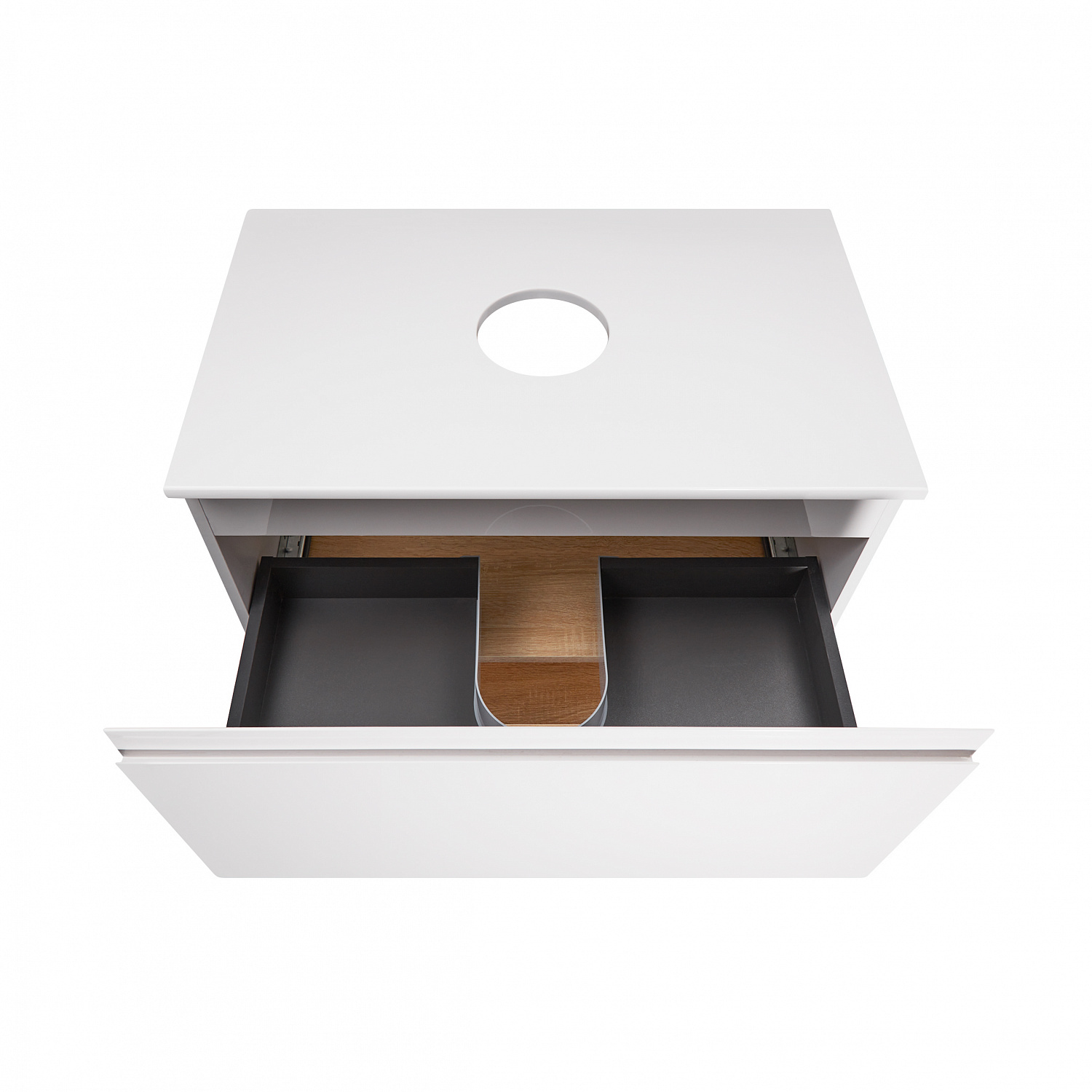 Тумба підлогова Qtap Robin 700х616х437 White/Whitish oak зі стільницею QT1380TNН7001WWO