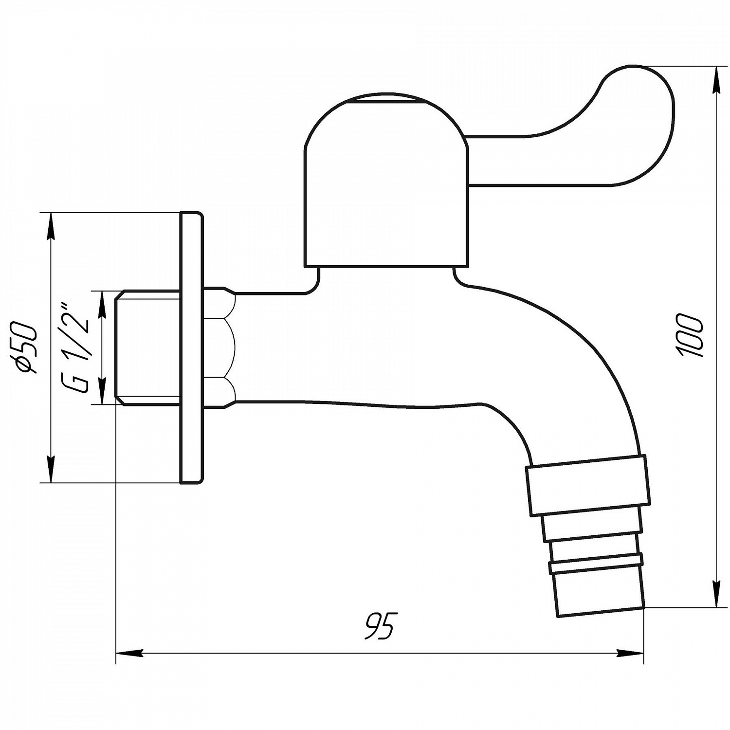 Кран кульовий для поливу Q PROFESSIONAL 1/2″ NV-QP3003 SUS304 нержавійка в інтернет-магазині Yago