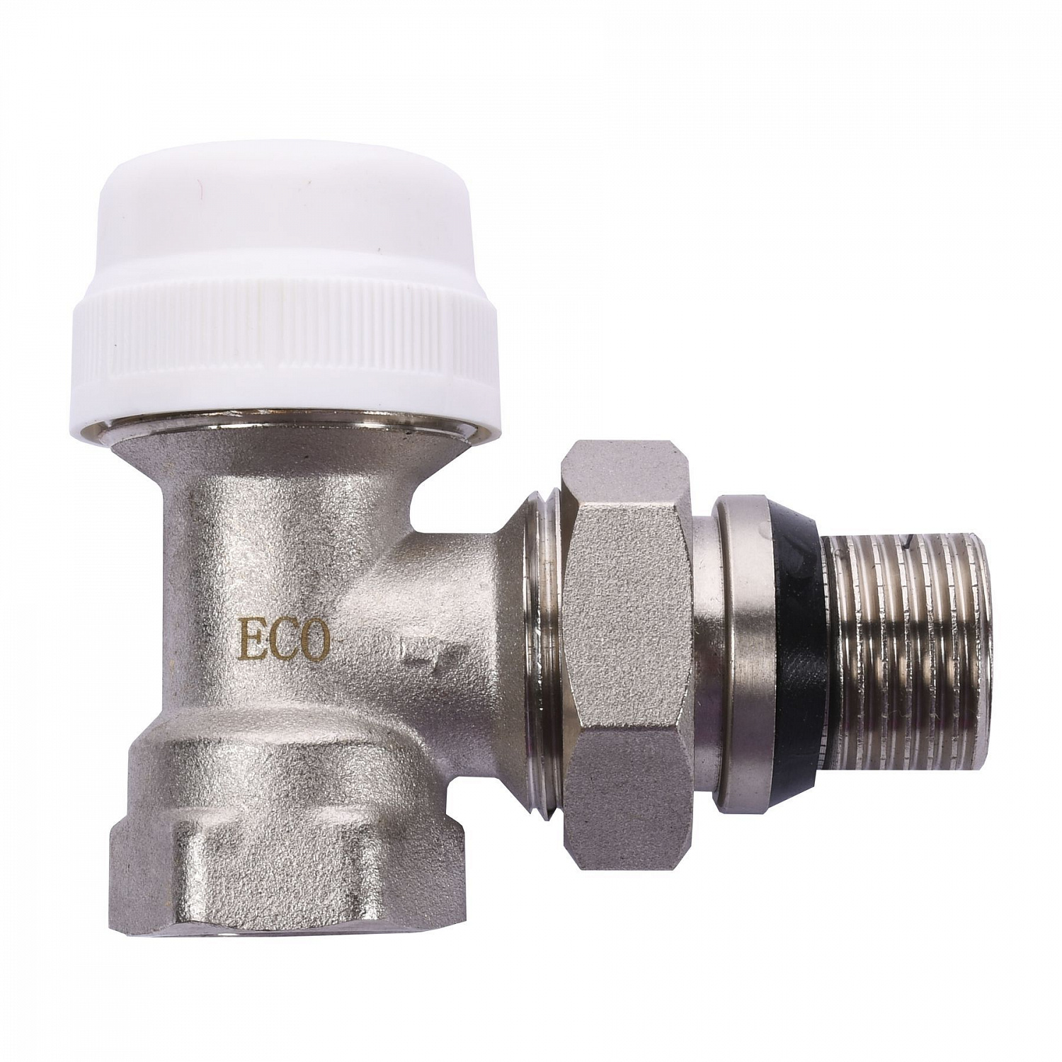 Кран радіаторний кутовий ECO Technology ECO5017  (ECO5027) 1/2″ під термоголовку з ущільнювачем в інтернет-магазині Yago