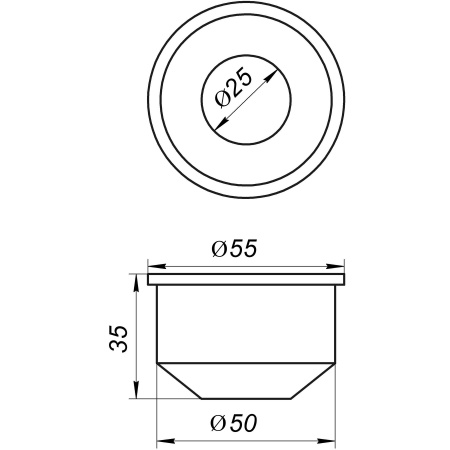 Редукція гумова VSplast 50/25 (чорна) в інтернет-магазині Yago