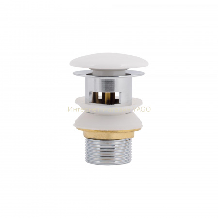 Донний клапан Pop-up для біде з переливом 70х70х227.5mm White Qtap