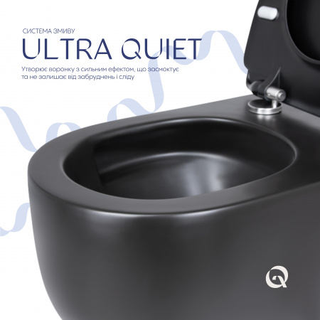 Унітаз підвісний Qtap Taurus безободковий з сидінням Soft-close QT2433084EUQMB