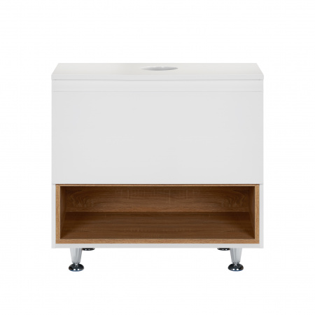 Тумба підлогова Qtap Robin 700х616х437 White/Whitish oak зі стільницею QT1380TNН7001WWO