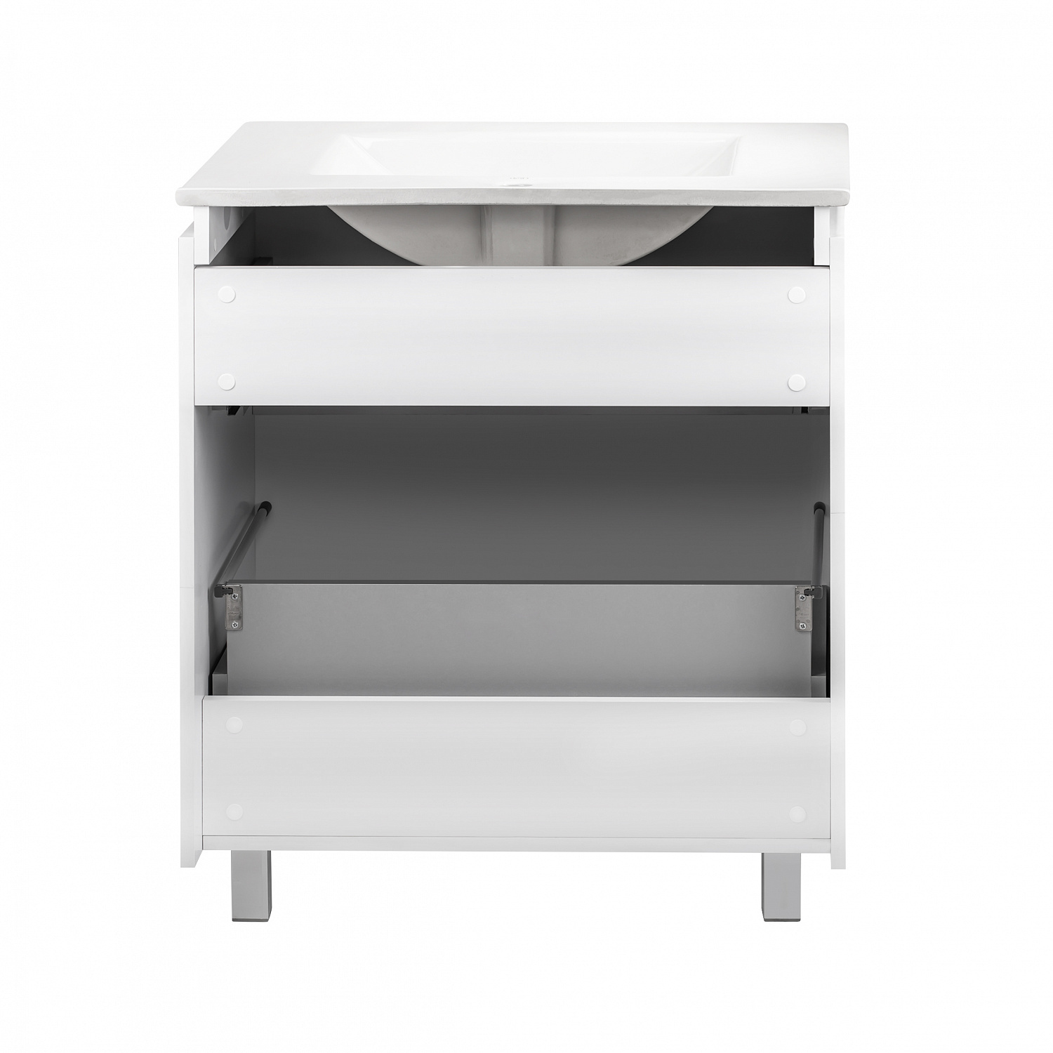Комплект Qtap Albatross 810х825х460 White тумба підлогова +  раковина урізна  QT0171TN800D3080CW