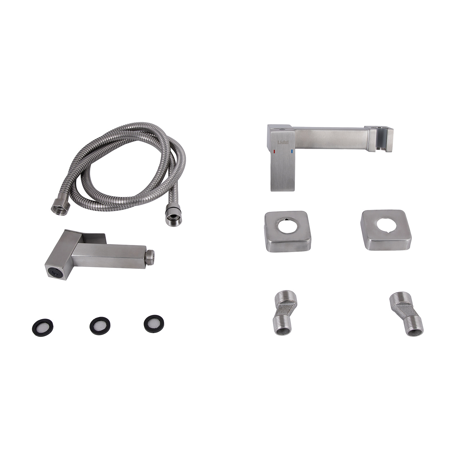 Набір для гігієнічного душу Lidz Kubis 110 Nickel LDKUB110NKS46103 прямокутний