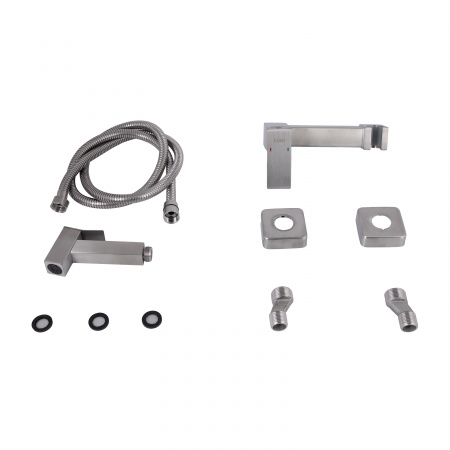 Набір для гігієнічного душу Lidz Kubis 110 Nickel LDKUB110NKS46103 прямокутний