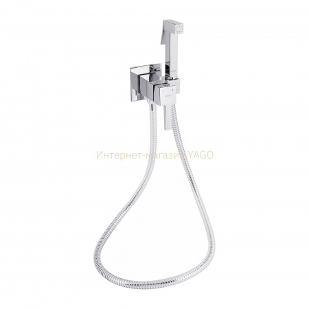 Набор для гігієнічного душу Qtap Inspai-Varius прямокутний QTINSVARCRMV00440201 Chrome