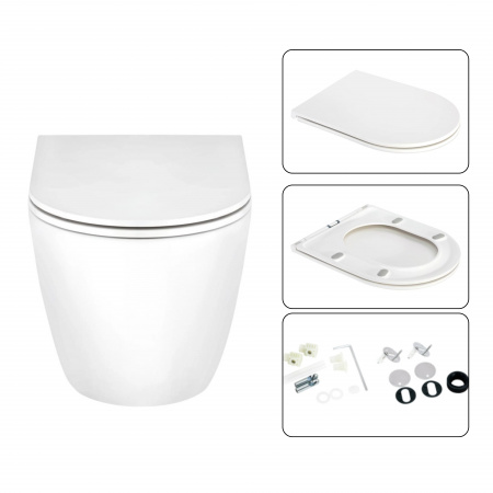 Готове рішення Qtap для ванної кімнати: підвісний унітаз Scorpio Ultra Quiet + комплект інсталяції Nest 4 в 1 (кругла клавіша Satin)