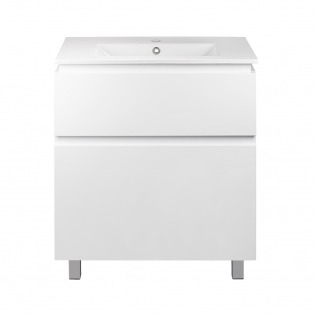 Комплект Qtap Albatross 810х825х460 White тумба підлогова +  раковина урізна  QT0171TN800D3080CW
