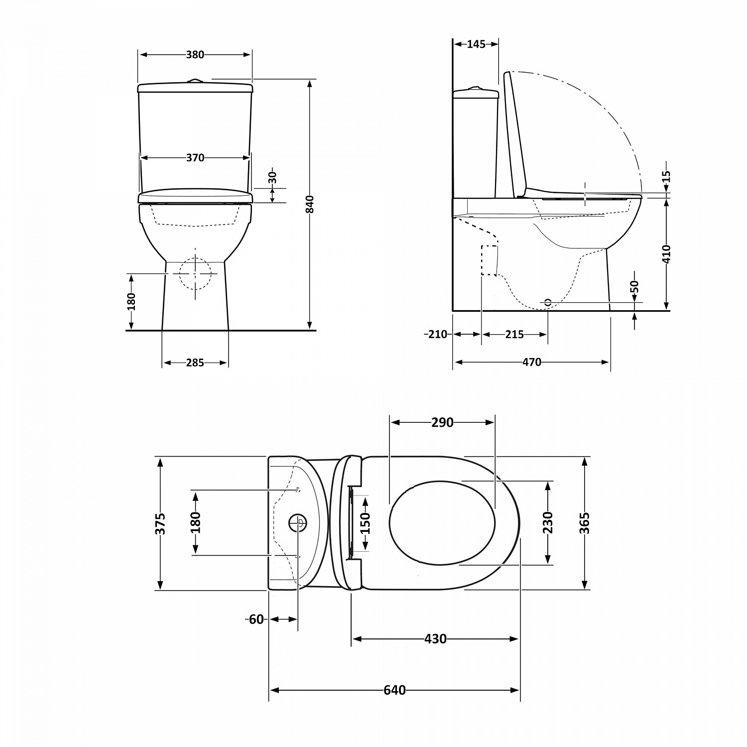Унітаз підлоговий Qtap Jay Ultra Quiet з сидінням Soft-close 640x360x835 мм QT07222175TW White