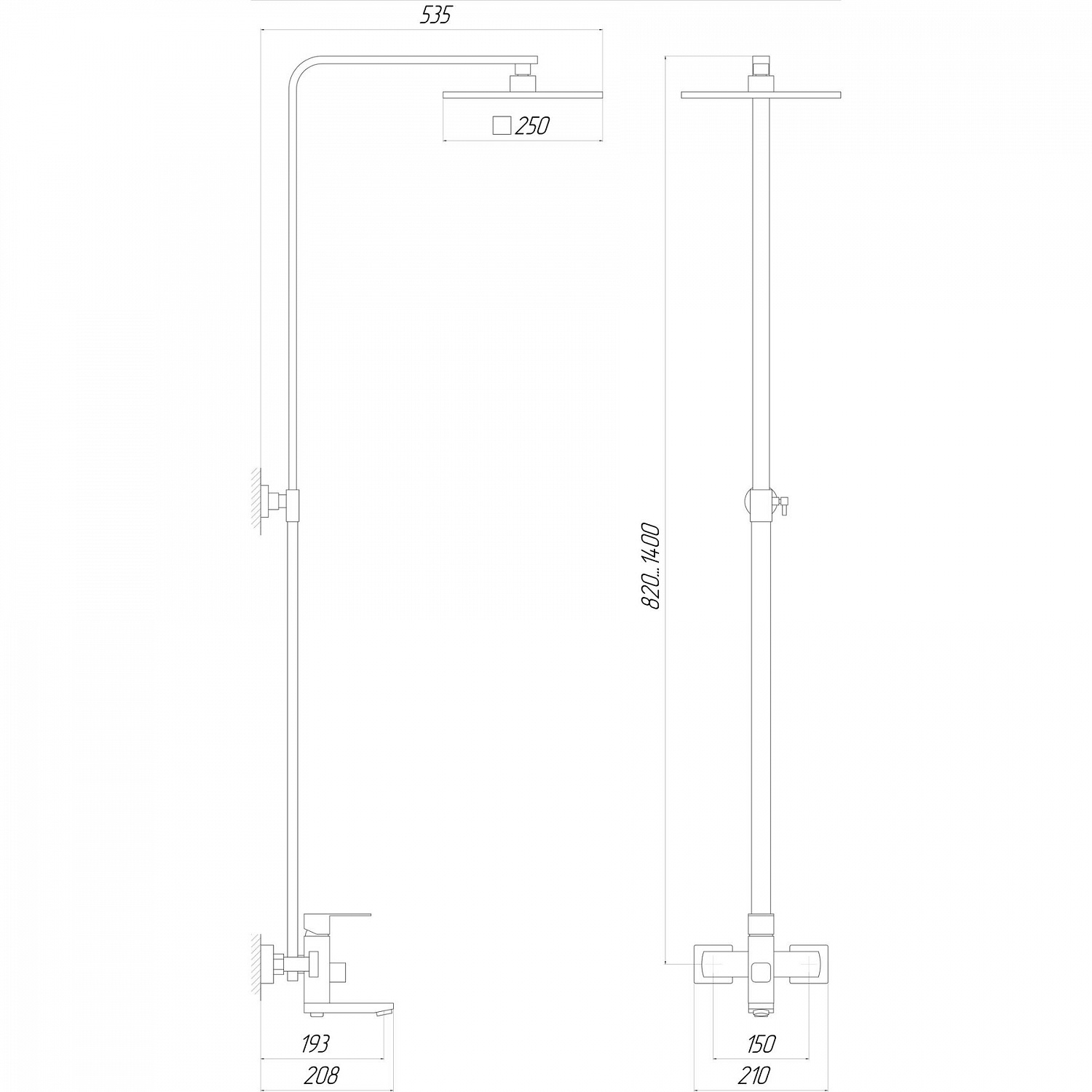 Душова система Globus Lux SICILIA VAN-SBQ-SH-02-304