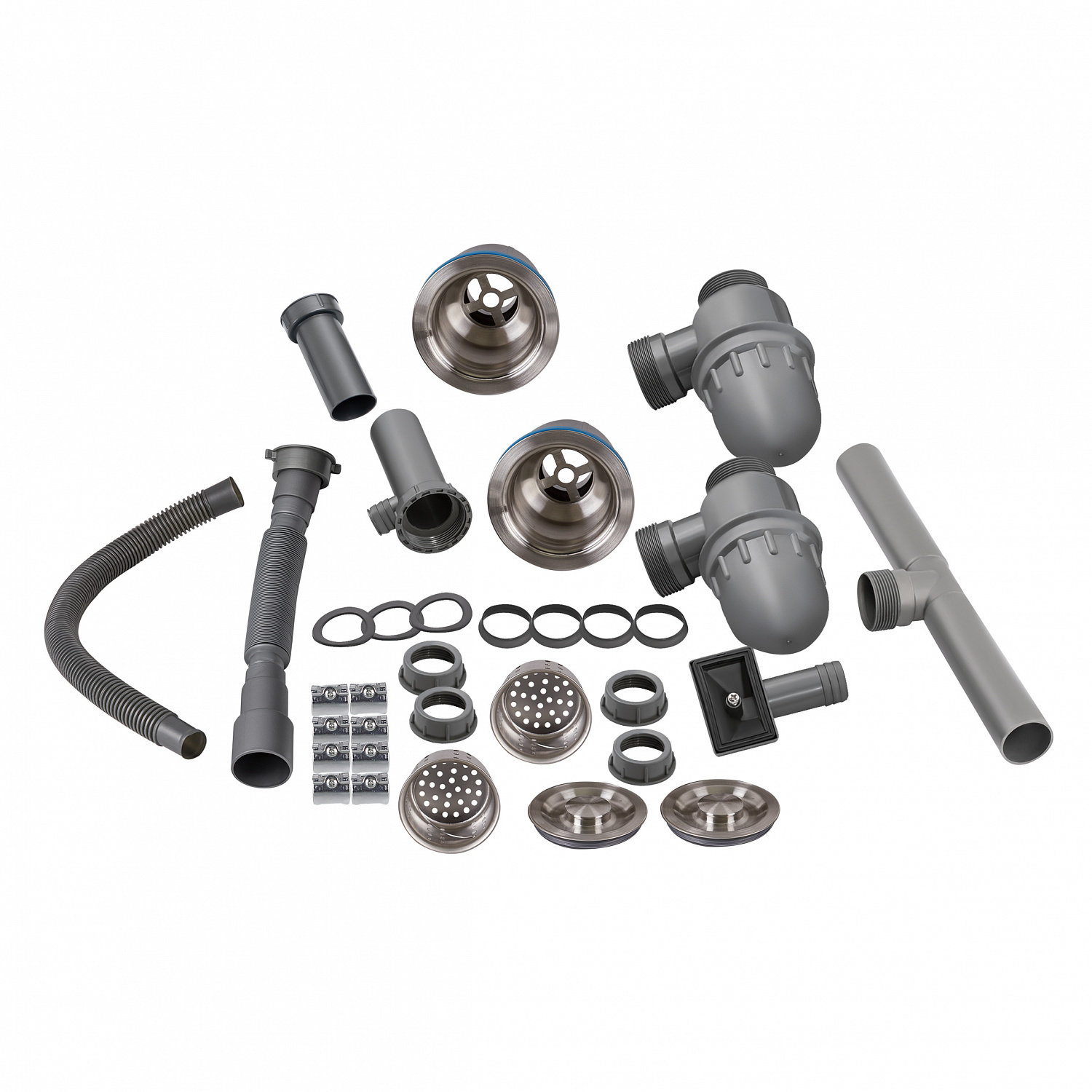 Мийка для кухні з двома чашами інтегрована Lidz Handmade H7843 (LDH7843BRU35387) Brushed Steel 3,0/1,0 мм