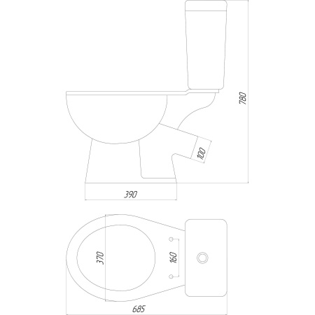 Унітаз-компакт «Лідо 1с», низ, кос, ш-(800216-1717-0219-1711-0936-0216-0118-0217-701116)