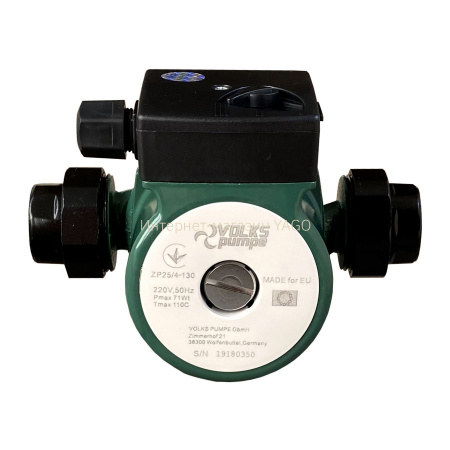 Насос циркуляційний VOLKS pumpe  ZP25/4 130мм + гайки в інтернет-магазині Yago