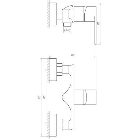 Змішувач для душу Globus Lux Niagara GLN-0105N