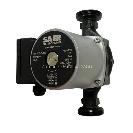 Насос циркуляційнний SAER W35-25 180мм + гайки в інтернет-магазині Yago