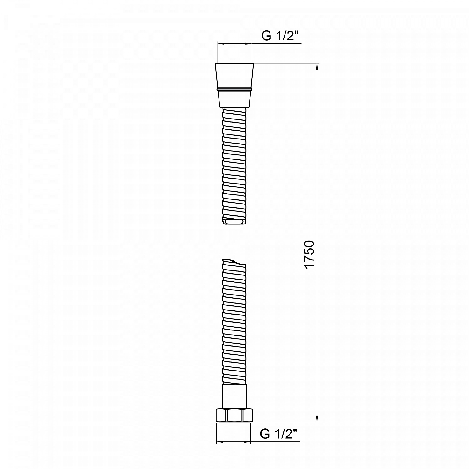 Шланг Lidz Niagara 01 1,75 м LDNIA01CRM22148 Chrome
