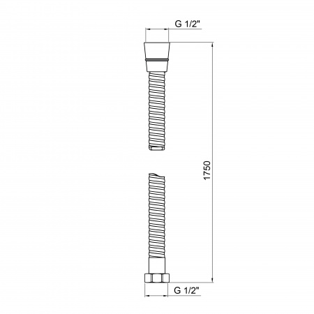 Шланг Lidz Niagara 01 1,75 м LDNIA01CRM22148 Chrome