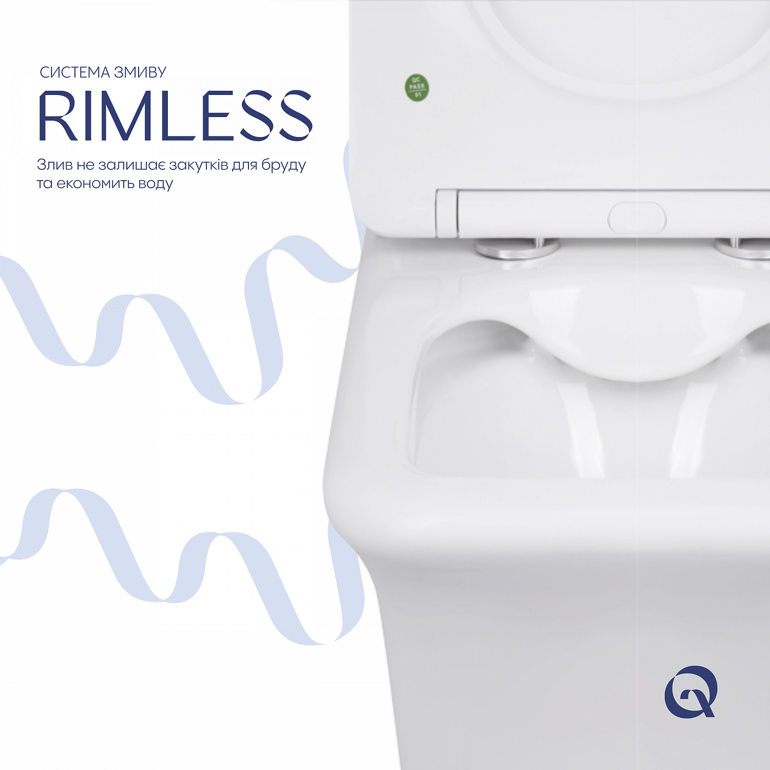 Унітаз-компакт Qtap Kalao безобідковий з сідінням Soft-close QT08221213AW