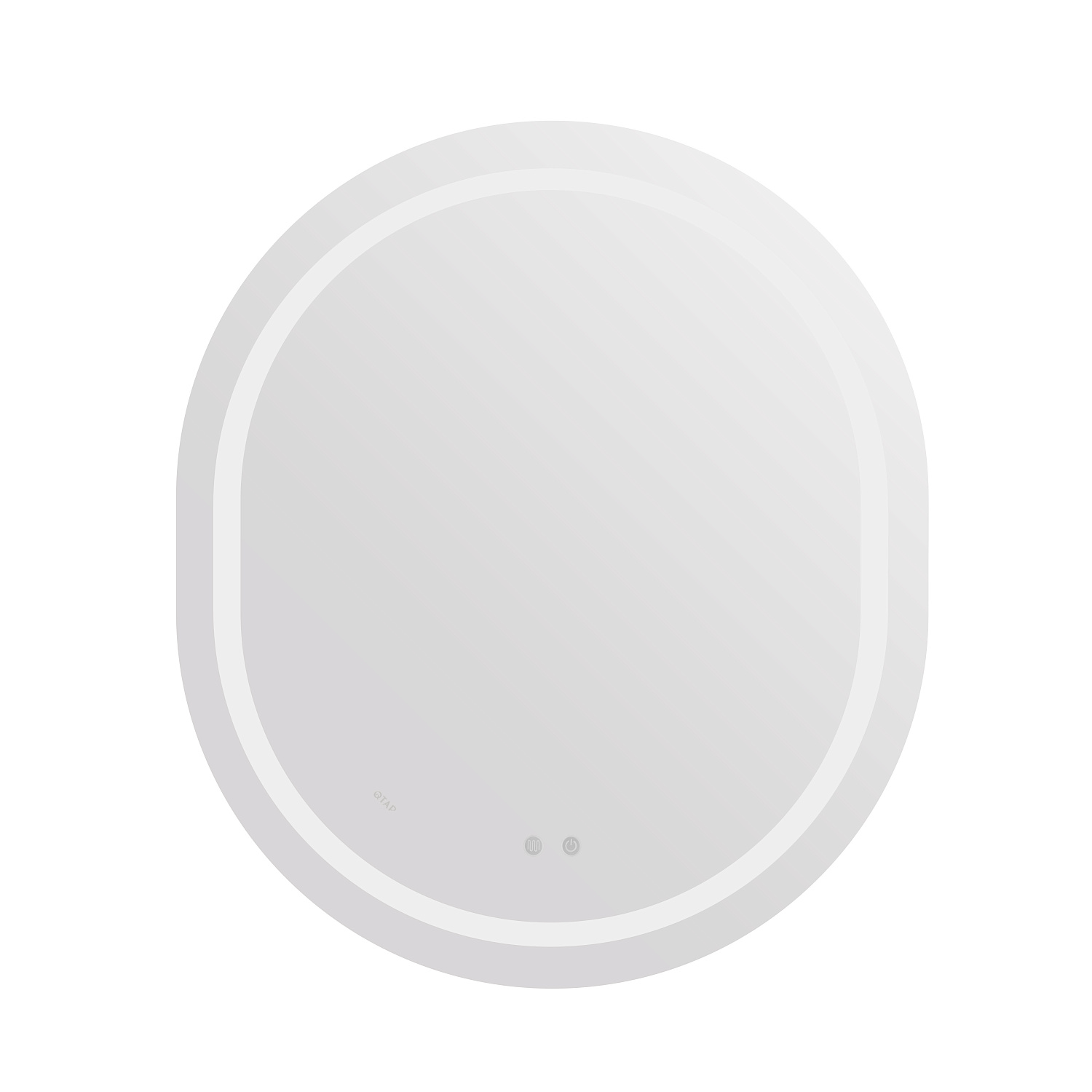 Дзеркало Qtap Gemini 800х700 з LED-підсвічуванням Touch, з антизапотіванням, з димером, рег. темп. кольору (3000-6500K) Reverse QT2578R8070