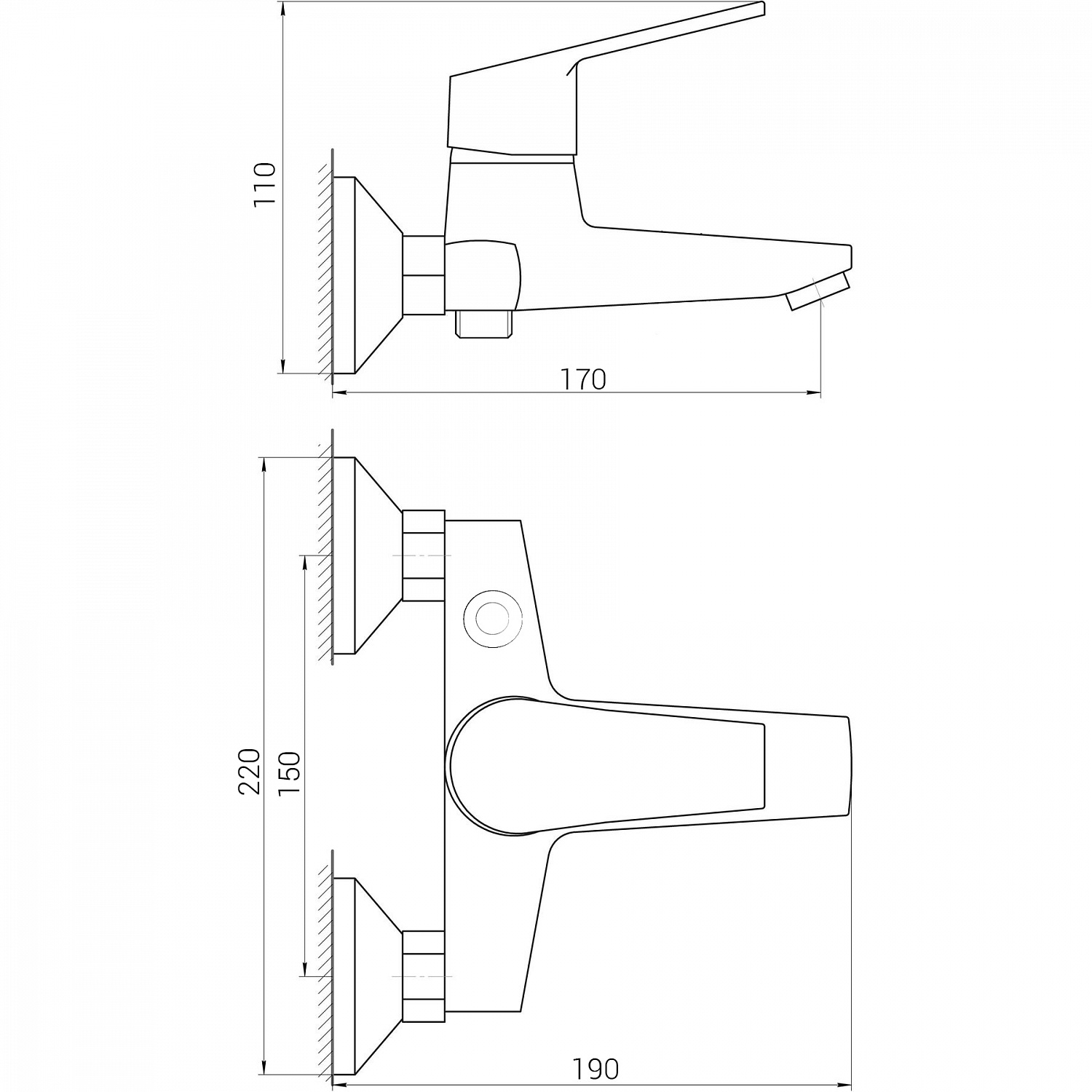 Змішувач для ванни DOMINO BILBAO DBB-102N EURO