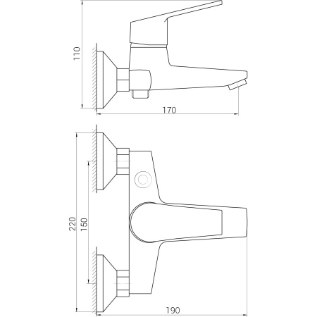Змішувач для ванни DOMINO BILBAO DBB-102N EURO
