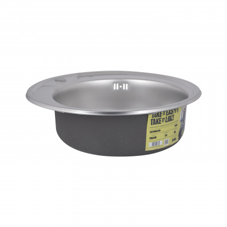Кухонна мийка Lidz 510-D 0,8 мм Satin (LIDZ510DSAT)