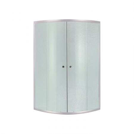 Душова кабіна Latwa SC80x80.SAT.HIGH.FR полукругла, скло Frost 4 мм + Душовий піддон KAPIELKA ST80x80x41, з панеллю Lidz