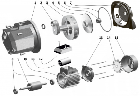 Насос відцентровий Optima JET100A 1,1кВт чавун короткий в інтернет-магазині Yago