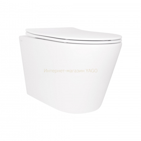 Унітаз підвісний Qtap Scorpio безободковий Ultra Quiet з сидінням Soft-close QT14332380AW