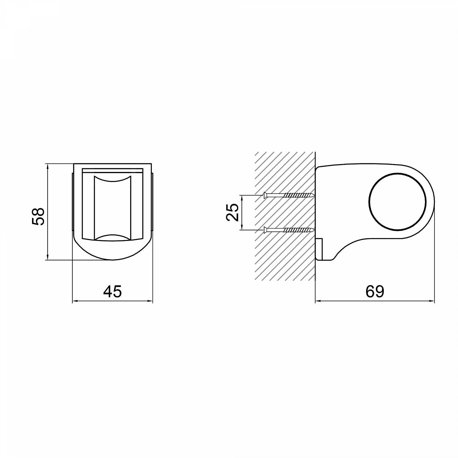 Тримач для лійки Lidz Niagara 110 LDNIA110CRM29124 Chrome