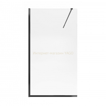 Душова перегородка Qtap Walk-In Standard BLM201.C8 100х200 см, скло Clear 8 мм, покриття CalcLess