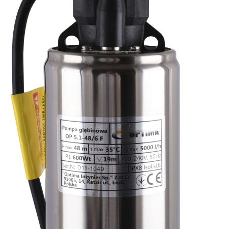 Насос колодязний OPTIMA OP 5,1 - 48/6  F 0,6 кВт (з поплавком) в інтернет-магазині Yago