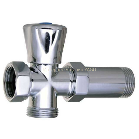 Кран вентильний для пральної машини Q PROFESSIONAL 3/4″x3/4″x3/4″ з подовжувачем NV-QP170 в інтернет-магазині Yago