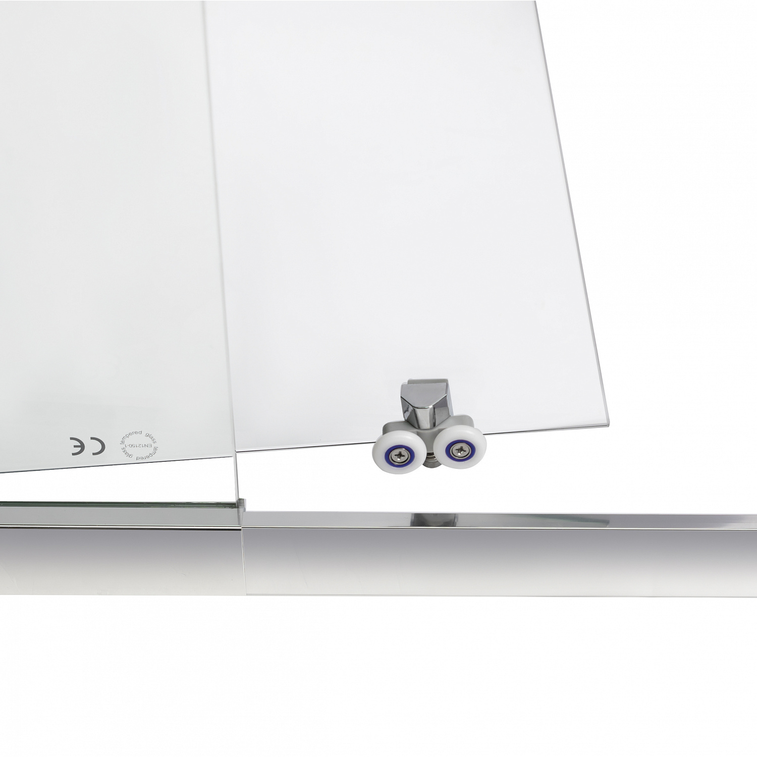 Душові двері в нішу Qtap Taurus CRM201-11.C6 97-108x200 см, скло Clear 6 мм, покриття CalcLess