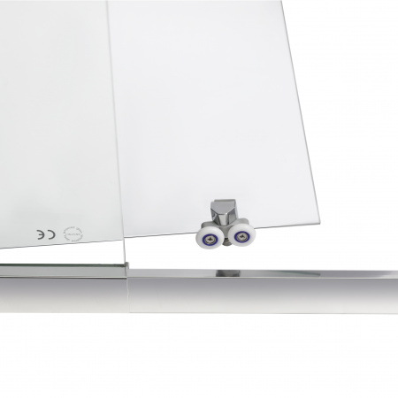 Душові двері в нішу Qtap Taurus CRM201-11.C6 97-108x200 см, скло Clear 6 мм, покриття CalcLess