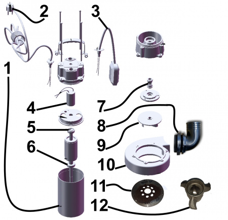 Насос фекальний з ріжучим механізмом Optima V1300 DF 1,3кВт в інтернет-магазині Yago