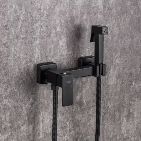 Набір для гігієнічного душу Lidz Kubis 110 Black LDKUB110BLA46104 прямокутний